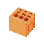 Zacisk płytki drukowanej, 320 V, 24 A, Raster w mm: 5.00, 2.5 mm2, Liczba biegunów: 3, PUSH IN bez aktuatora, Połączenie lutowane THR, 180°, skrzynia, LMFS 5.00/03/180 3.5SN OR BX