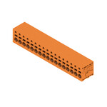 Zacisk płytki drukowanej, 320 V, 24 A, Raster w mm: 5.08, 2.5 mm2, Liczba biegunów: 17, PUSH IN bez aktuatora, Połączenie lutowane THR, 90°, skrzynia, LMFS 5.08/17/90 3.5SN OR BX