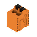 Zacisk płytki drukowanej, 320 V, 24 A, Raster w mm: 5.08, 2.5 mm2, Liczba biegunów: 2, PUSH IN z aktuatorem, Połączenie lutowane THR, 180°, skrzynia, LMF 5.08/02/180 3.5SN OR BX