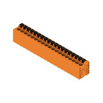 Zacisk płytki drukowanej, 320 V, 24 A, Raster w mm: 5.08, 2.5 mm2, Liczba biegunów: 19, PUSH IN z aktuatorem, Połączenie lutowane THR, 180°, skrzynia, LMF 5.08/19/180 3.5SN OR BX