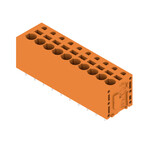 Zacisk płytki drukowanej, 320 V, 24 A, Raster w mm: 5.08, 2.5 mm2, Liczba biegunów: 10, PUSH IN bez aktuatora, Połączenie lutowane THR, 180°, skrzynia, LMFS 5.08/10/180 3.5SN OR BX