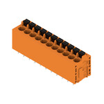 Zacisk płytki drukowanej, 320 V, 24 A, Raster w mm: 5.08, 2.5 mm2, Liczba biegunów: 11, PUSH IN z aktuatorem, Połączenie lutowane THR, 180°, skrzynia, LMF 5.08/11/180 3.5SN OR BX