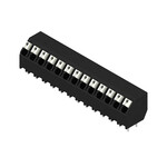 Zacisk płytki drukowanej, 320 V, 17.5 A, Raster w mm: 5.00, 1.5 mm2, Liczba biegunów: 13, PUSH IN z aktuatorem, Połączenie lutowane THT/THR, 135°, Tub, LSF-SMT 5.00/13/135 3.5SN BK TU