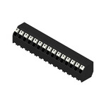 Zacisk płytki drukowanej, 320 V, 17.5 A, Raster w mm: 5.00, 1.5 mm2, Liczba biegunów: 15, PUSH IN z aktuatorem, Połączenie lutowane THT/THR, 135°, Tub, LSF-SMT 5.00/15/135 1.5SN BK TU