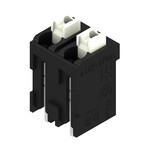 Zacisk płytki drukowanej, 320 V, 17.5 A, Raster w mm: 5.00, 1.5 mm2, Liczba biegunów: 2, PUSH IN z aktuatorem, Połączenie lutowane THT/THR, 180°, Tape, LSF-SMT 5.00/02/180 1.5SN BK RL