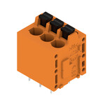 Zacisk płytki drukowanej, 320 V, 24 A, Raster w mm: 5.08, 2.5 mm2, Liczba biegunów: 3, PUSH IN z aktuatorem, Połączenie lutowane THR, 180°, skrzynia, LMF 5.08/03/180 3.5SN OR BX