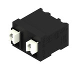 Zacisk płytki drukowanej, 630 V, 17.5 A, Raster w mm: 7.50, 1.5 mm2, Liczba biegunów: 2, PUSH IN z aktuatorem, Połączenie lutowane THT/THR, 90°, Tape, LSF-SMT 7.50/02/90 1.5SN BK RL