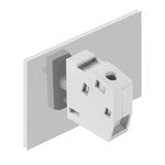 Zacisk przelotowy, 500 V, 32 A, Szerokość: 8.1 mm, 6 mm2, Przyłącze śrubowe / lutowane, skrzynia, WGK 4 VP GY BX