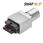 Złącze zasilania (przemysłowy ethernet) Łącznik mocy Wtyk Barwny: srebrno-szary IP65 IP67 Liczba biegunów: 5 IE-PS-VAPM-5P-2.5-QT