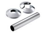 Rosette and cover tubes for Danfoss X-tra Collection valves (chrome)