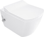 Miska WC Blur z funkcją bidetu - z baterią mieszaczową, biały, chrom