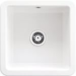 Zlewozmywak ceramiczny Lumi 1-komorowy, biały