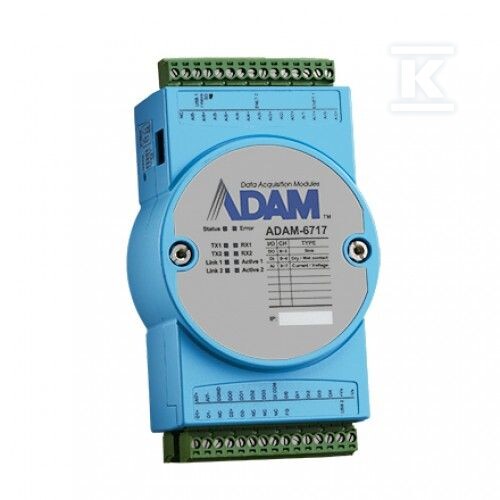 Контролер 8AI/4DO/5DI 2xLAN/485 - ADAM-6717-A