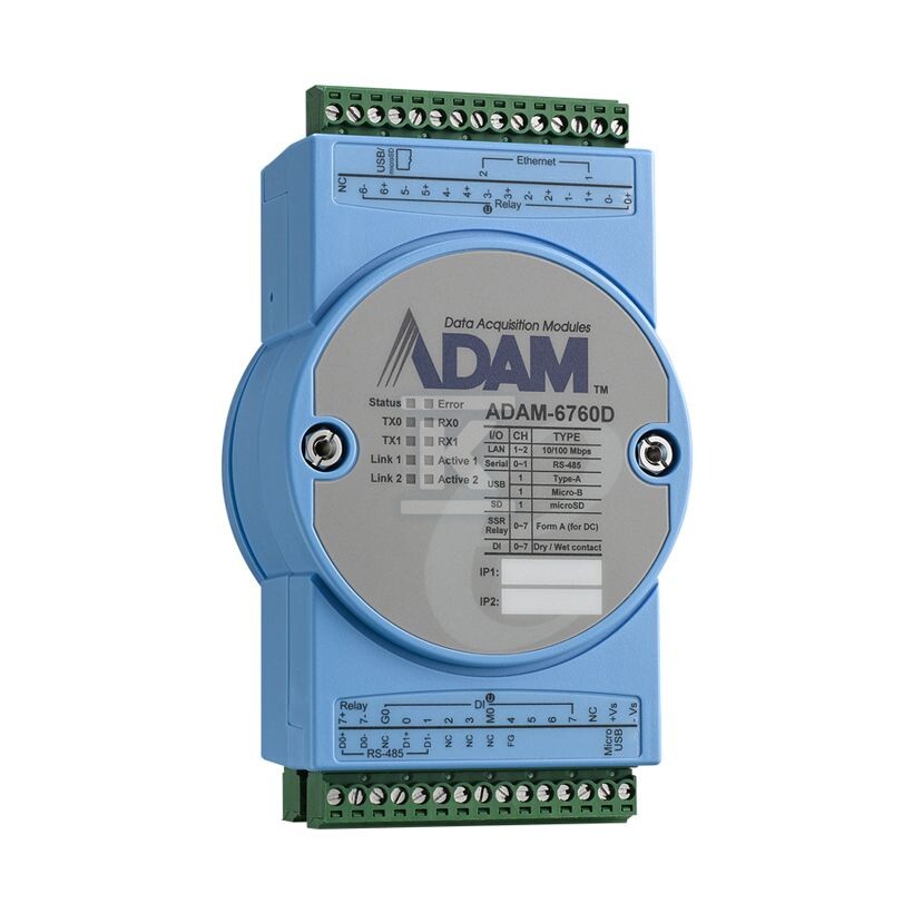 Контролер 8DI/8DO REL 2xLAN/485 - ADAM-6760D-A