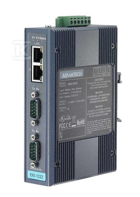 Шлюз Modbus 2xRS-232/422/485 - EKI-1222I-CE