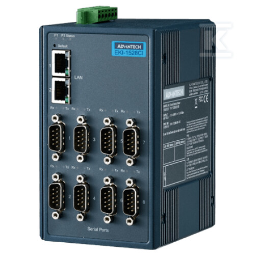 Сервер 8xRS-232/485/422 2x10/100Mbps - EKI-1528I-DR-AE