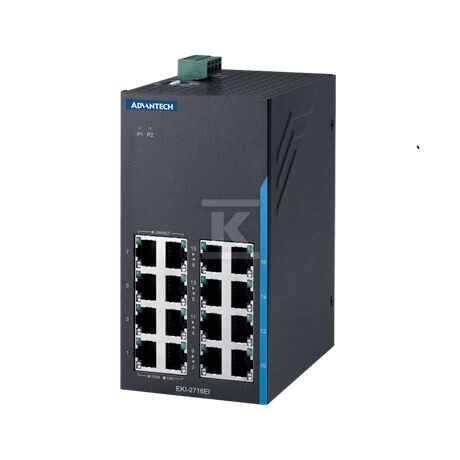 Комутатор 16x10/100Mbps QoS/BSP/VLAN - EKI-2716EI-A