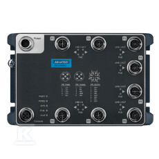 Комутатор 8xGE PoE керований temp M12 - EKI-9508G-MPW-B