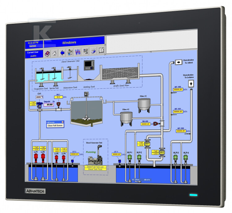 Дисплей 12.1", VGA/DP, сенсорний екран, - FPM-7121T-R3AE