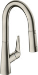Bateria kuchenna 160, wyciągana wylewka, 2 strumieniowa, sBox Talis M51 stal Szlachetna Finish