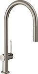 Bateria kuchenna 210, wyciągana wylewka, 2 strumieniowa Talis M54 stal Szlachetna Finish