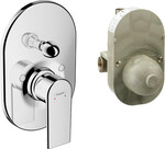 Bateria podtynkowa wannowa z element podstawowym Vernis Shape chrom