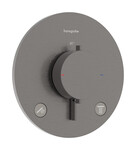 Bateria termostatyczna do 2 odbiorników, podtynkowa Ecostat Comfort S czarny chrom Szczotkowany