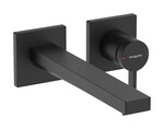 Bateria umywalkowa EcoSmart+ z wylewką 22,5 cm, ścienna, podtynkowa Tecturis E czarny Matowy