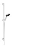 Zestaw prysznicowy 105 3 strumieniowy Relaxation EcoSmart z drążkiem 90 cm Pulsify Select S biały Matowy