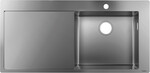 Zlewozmywak nablatowy S715-F450 450 z ociekaczem po lewej stronie S71 Stal Szlachetna