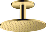 Głowica prysznicowa ShowerSolutions 300 1 strumieniowa z przyłączem sufitowym, złoty polerowany