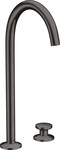 Bateria umywalkowa One Select 260 2-otworowa z zestawem odpływowym Push-Open, czarny chrom szczotkowany