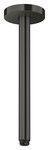 Przyłącze sufitowe ShowerSolutions 300 mm, czarny chrom szczotkowany