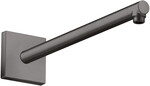 Ramię prysznicowe ShowerSolutions 390 mm kwadratowe czarny chrom szczotkowany
