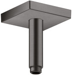 Przyłącze sufitowe ShowerSolutions 100 mm kwadratowe czarny chrom szczotkowany