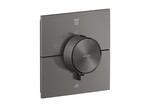 Bateria termostatyczna ShowerSelect ID, kwadratowa, podtynkowa, czarny chrom szczotkowany