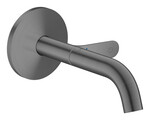 Bateria umywalkowa One Select ze wlewką 160 mm, ścienna, podtynkowa, czarny chrom szczotkowany