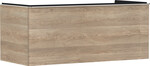 Szafka pod umywalkę Xelu Q z 1 szufladą 1180/550, Naturalny Dąb, Chrom