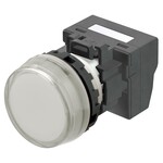 Wskaźnik M22N,grawerowany płaski,biały,24 V,zacisk push-in