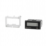 Licznik impulsów LCD 8-cyfrowy,1/32 DIN (48x24 mm),zasilany własnym źródłem,wejście VDC,30cps/1kcps,obudowa czarna