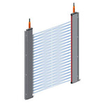 Kurtyna świetlna przesyłowa,5 m,skok 40 mm,wyjście potencjalnie wolne,wtyk M8 4-pin,pole wykrywania 200 mm