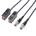 Czujnik fotoelektryczny barierowy,zasięg 7 m,DC,3-przewodowy,PNP,montaż poziomy,kabel 0,3 m z złączem M12