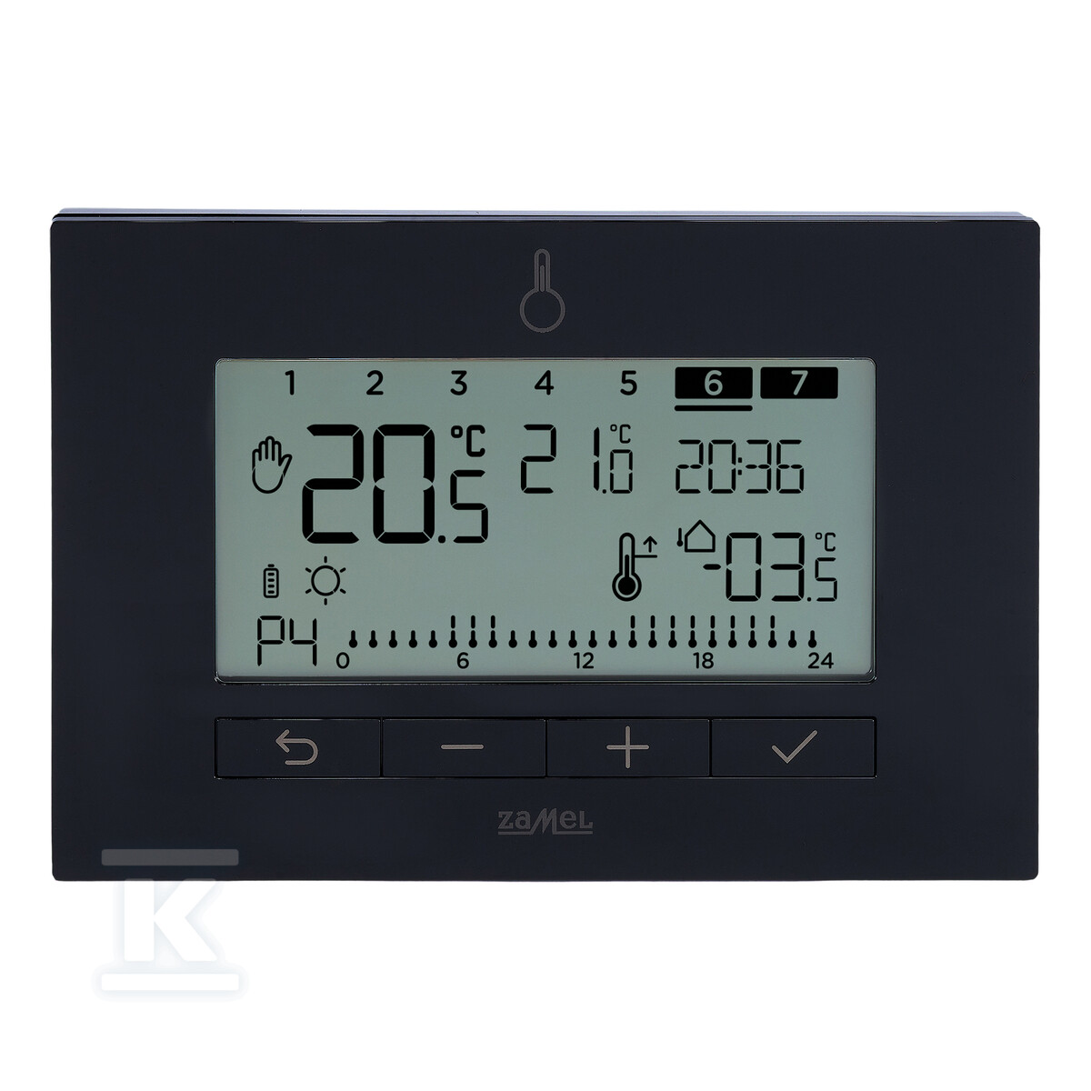 Тижневий регулятор температури, 230V, - THL10000027-WUN