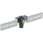 Kolanko przyłączeniowe Geberit FlowFit 90° wstępnie zamontowane, pojedyncze, z odsadzeniem, izolowane: Materiał=Bezołowiowy brąz, d=20mm, Rp=1/2'', L1=5.2cm