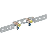Kolanko przyłączeniowe Geberit FlowFit 90° wstępnie zamontowane, podwójne, z odsadzeniem: Materiał=Bezołowiowy brąz, d=20mm, Rp=1/2'', L1=5.2cm, AD=15.3cm