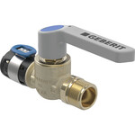 Zawór kulowy Geberit FlowFit z gwintem zewnętrznym i dźwignią uruchamiającą: CuZn21Si3P, d=25mm, R=3/4'', PN=10bar
