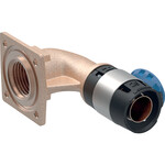 Kolanko przyłączeniowe Geberit FlowFit 90° do spłuczek podtynkowych, materiał: bezołowiowy brąz, d=16mm, Rp=1/2''