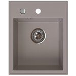 Zlewozmywak granitowy STAMPO 1-komorowy 50/40 cm, taupe