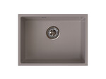 Zlewozmywak granitowy STAMPO 1-komorowy podblatowy 40/54 cm, taupe