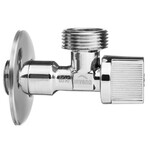 Zawór odcinający do baterii, dolnopłuka lub pralki 1/2" GZ 1/2" GZ
